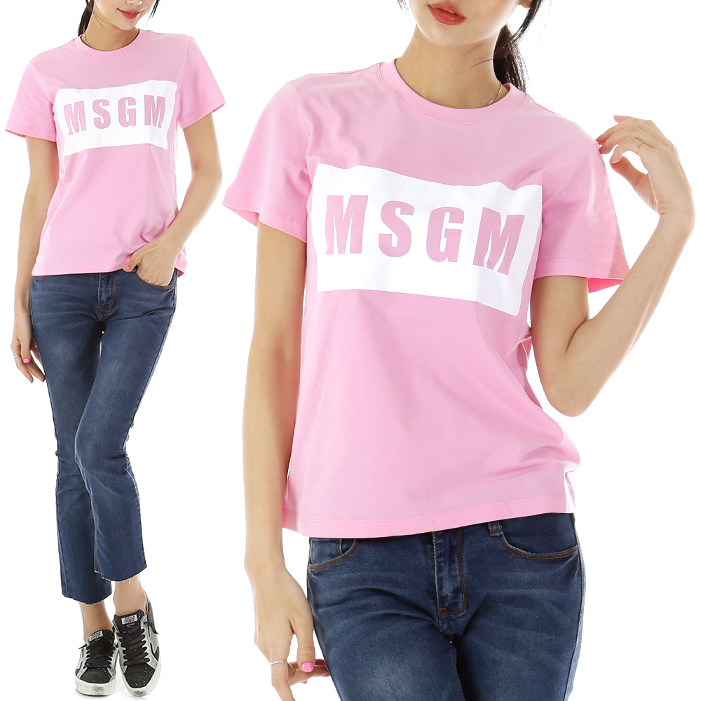 [S사이즈구매가능] MSGM 2641MDM95 핑크 프린트 티셔츠톰브라운,몽클레어