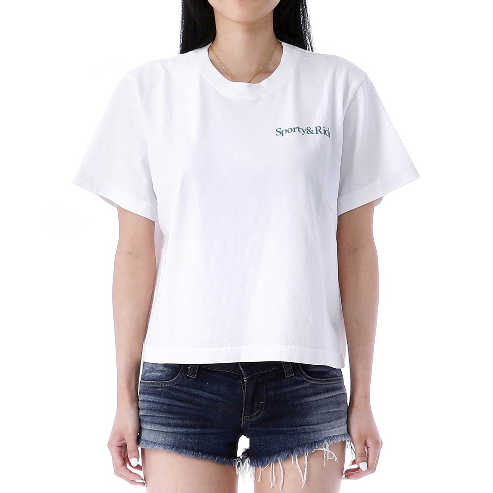 [리퍼브상품] 23SS 스포티앤리치 로고 반팔 티셔츠 TS631 WH